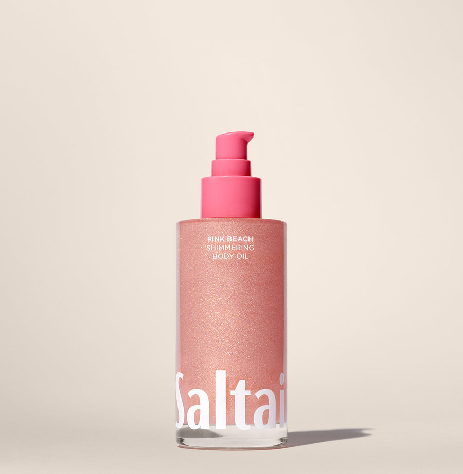 pink beach shimmer body oil
