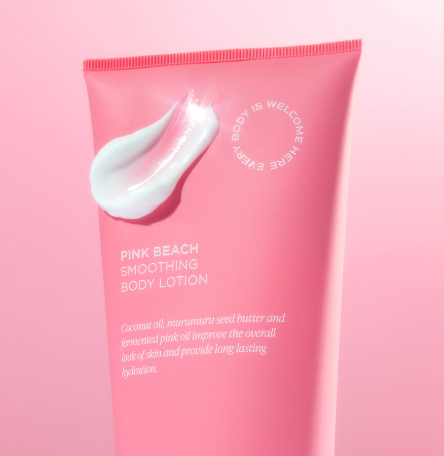 pink beach body lotion