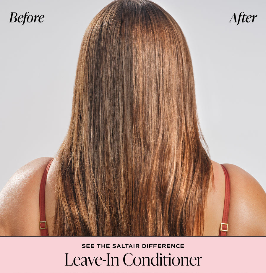 before and after leave-in conditioner