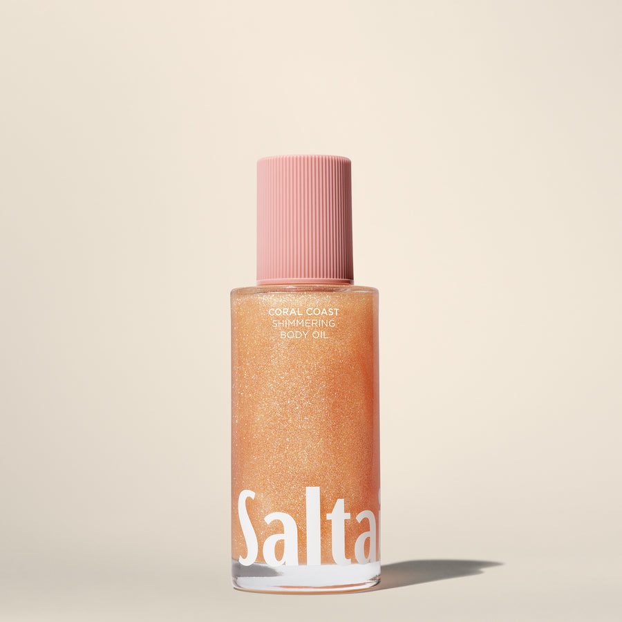 Shimmer Body Oil For Glowing Skin - Coral Coast | Saltair